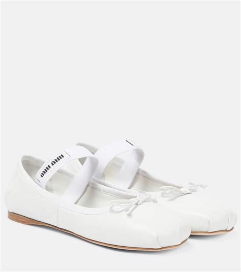 White Miu Miu Flats for Women 